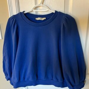 Ursa Minor Flora Cropped Sweatshirt in Blue